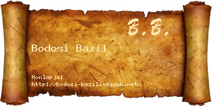 Bodosi Bazil névjegykártya